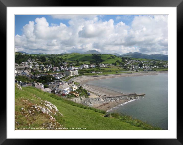 The Welsh Coast, Criccieth Framed Mounted Print by Diane Griffiths