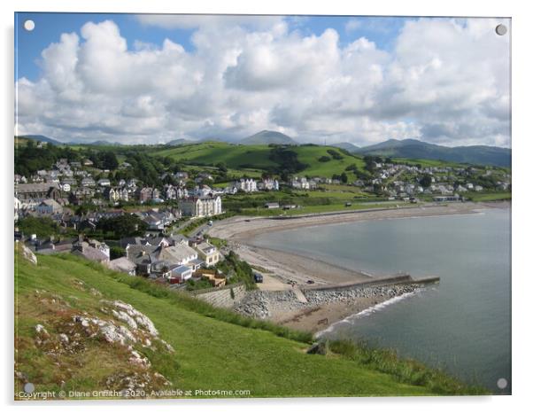 The Welsh Coast, Criccieth Acrylic by Diane Griffiths