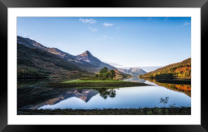 Reflection on Loch Leven Framed Mounted Print by Roger Daniel