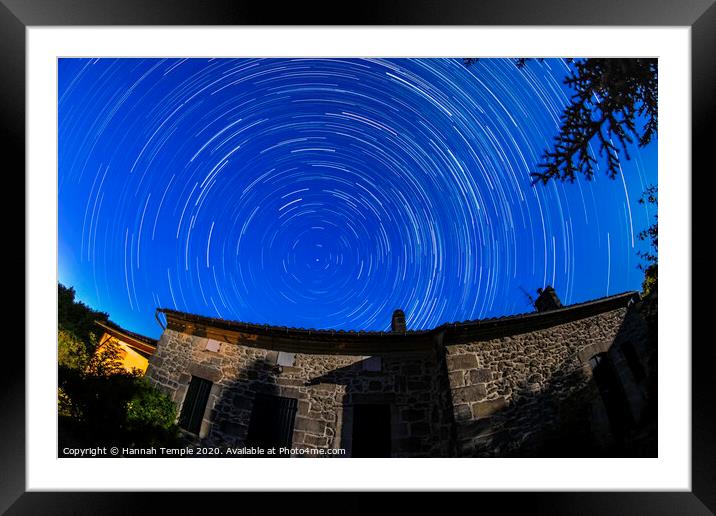 Mesmerising Star Trails  Framed Mounted Print by Hannah Temple