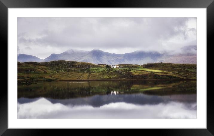 Skye and Loch Framed Mounted Print by Roger Daniel