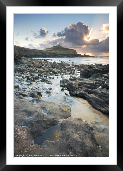 Towards Cape Cornwall Framed Mounted Print by Andrew Ray