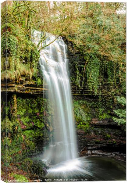 Glencar waterfall Canvas Print by jim Hamilton