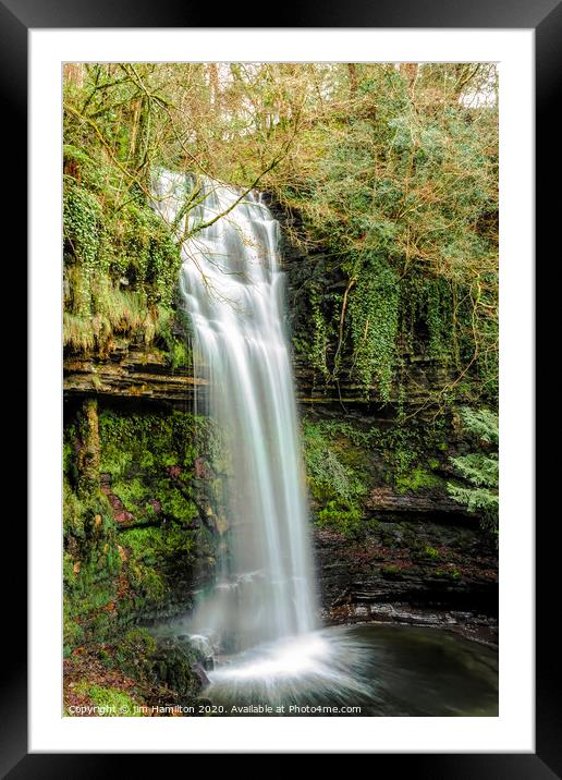 Glencar waterfall Framed Mounted Print by jim Hamilton