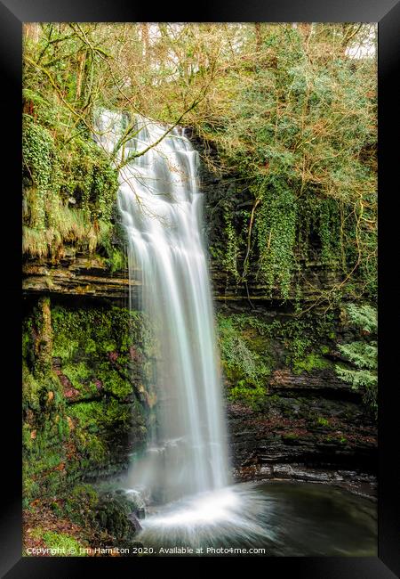 Glencar waterfall Framed Print by jim Hamilton