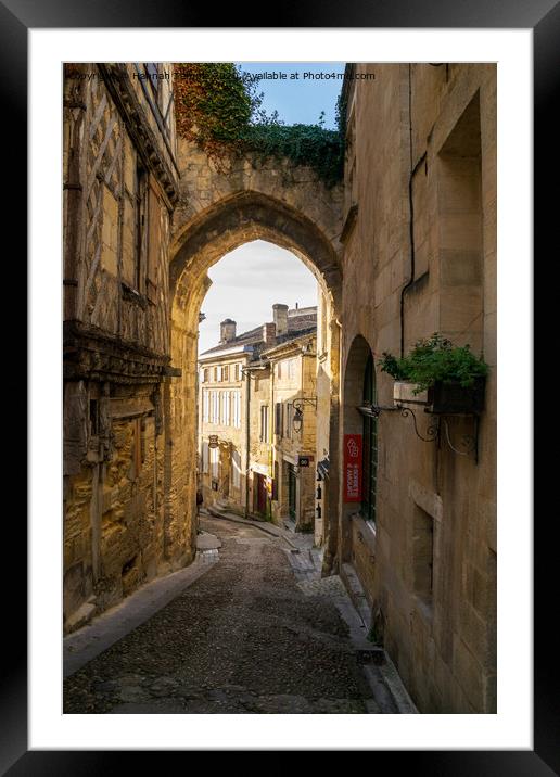 Saint Emilion Archway Framed Mounted Print by Hannah Temple