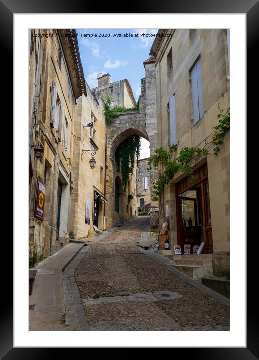 Saint Emilion Archway Framed Mounted Print by Hannah Temple