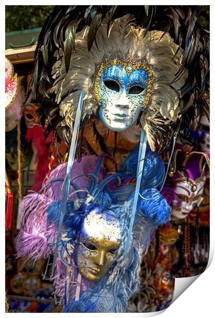 Carnival Masks Print by Tom Gomez