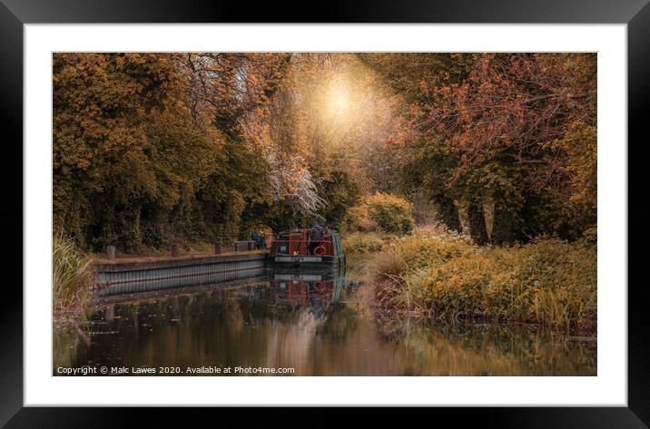 An autumn walk. Framed Mounted Print by Malc Lawes
