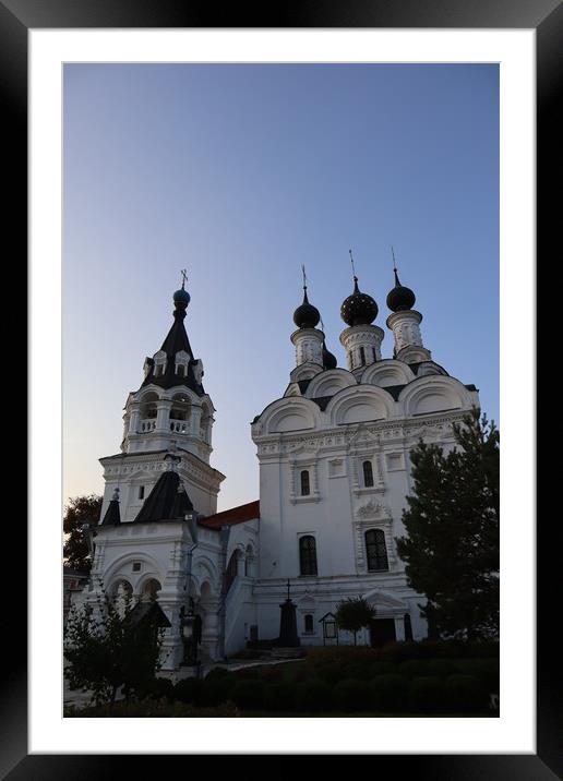 The building of a beautiful white Christian Church in Murom city, Russia. Framed Mounted Print by Karina Osipova