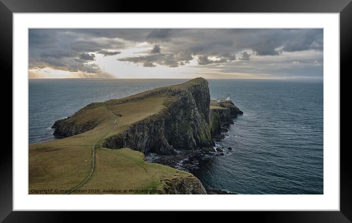 Neist Point  Lighthouse ,Scotland Framed Mounted Print by mary spiteri