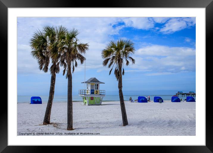 Clearwater Beach, Florida Framed Mounted Print by David Belcher