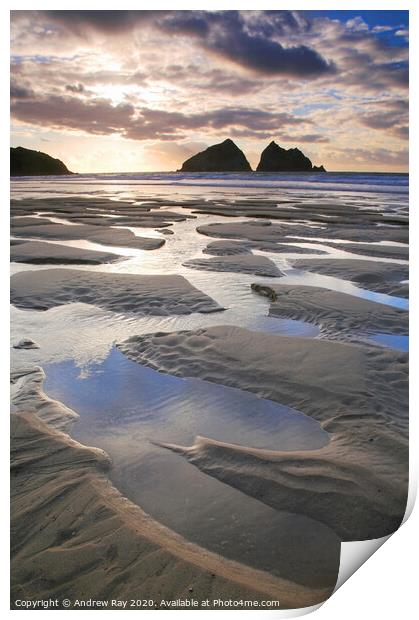 The Carters (Holywell Bay) Print by Andrew Ray