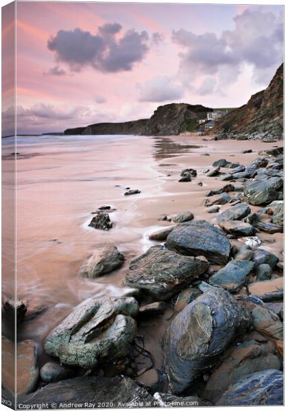 Watergate Bay Canvas Print by Andrew Ray