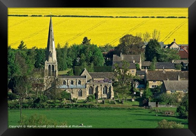 Wakerley Village & Church Northamptonshire Landsca Framed Print by Martyn Arnold