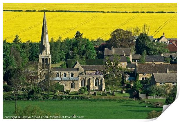 Wakerley Village & Church Northamptonshire Landsca Print by Martyn Arnold