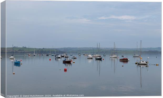 Calm waters on the River Tamar at Saltash Canvas Print by Daryl Peter Hutchinson