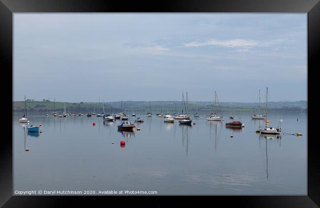 Calm waters on the River Tamar at Saltash Framed Print by Daryl Peter Hutchinson
