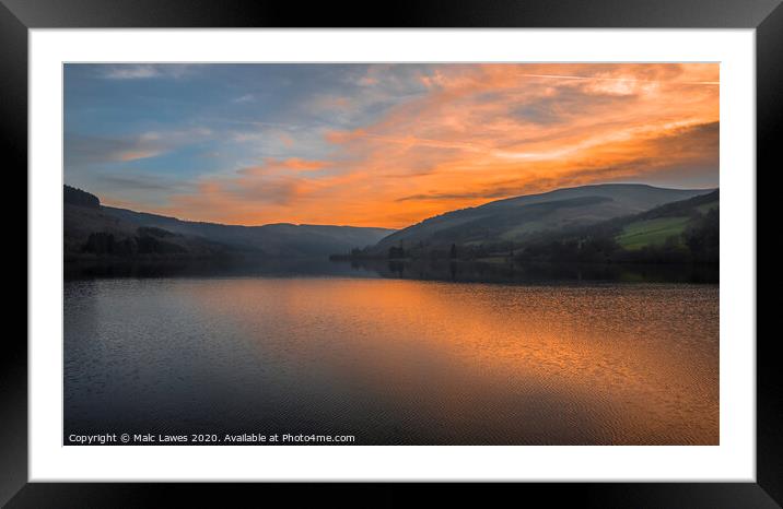 Sunset reflections  Framed Mounted Print by Malc Lawes