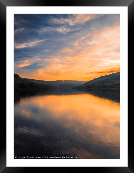 Sunset reflections  Framed Mounted Print by Malc Lawes