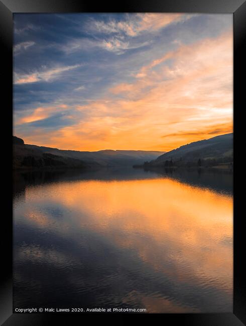 Sunset reflections  Framed Print by Malc Lawes