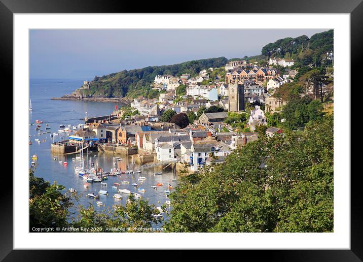 Fowey Framed Mounted Print by Andrew Ray