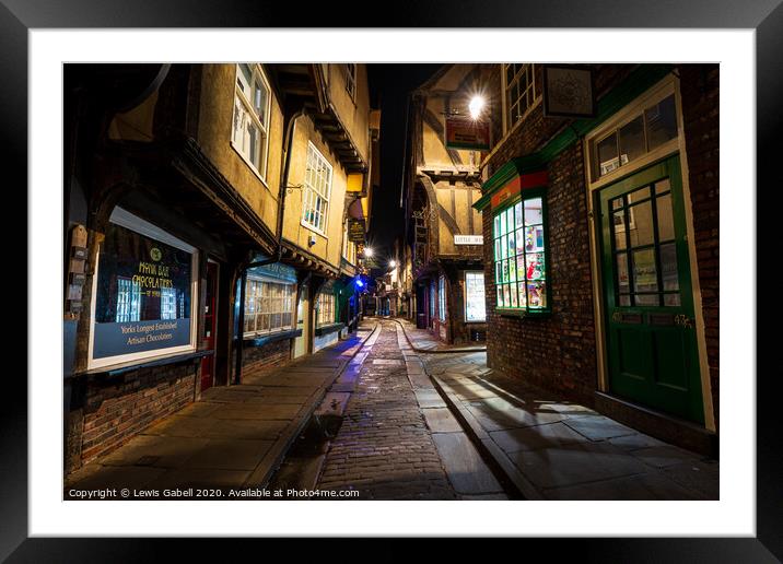The Shambles Market Street, York Framed Mounted Print by Lewis Gabell