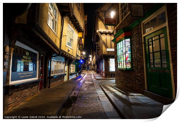 The Shambles Market Street, York Print by Lewis Gabell