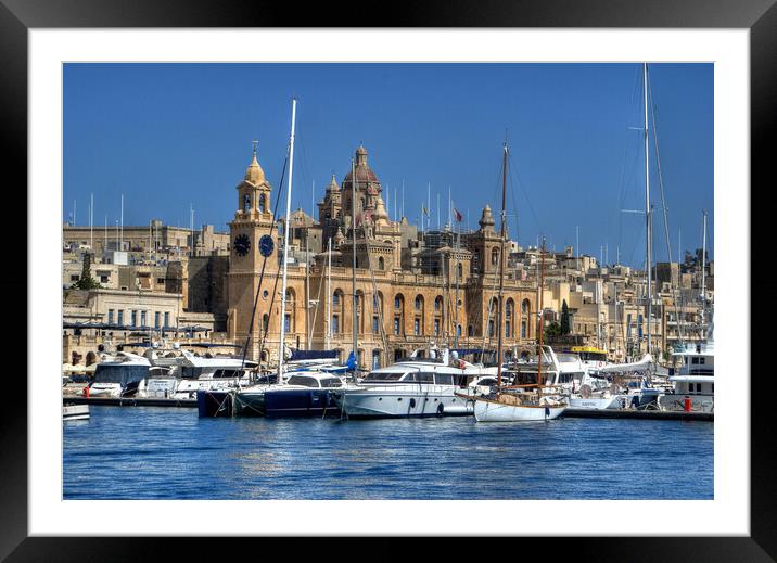 Valletta Harbour - Malta Framed Mounted Print by David Stanforth