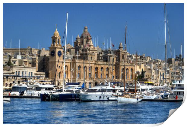 Valletta Harbour - Malta Print by David Stanforth