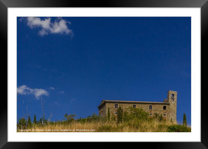 Fortress of Girifalco Cortona Framed Mounted Print by Steven Dale
