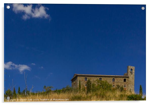 Fortress of Girifalco Cortona Acrylic by Steven Dale