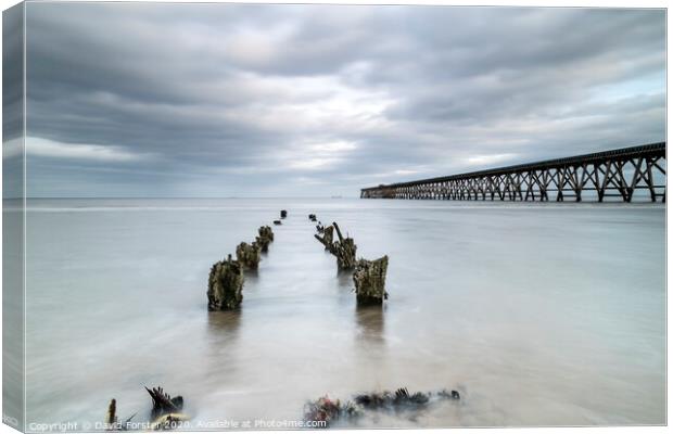 The Disused Steetley Pier, Hartlepool, County Durham, UK. Canvas Print by David Forster