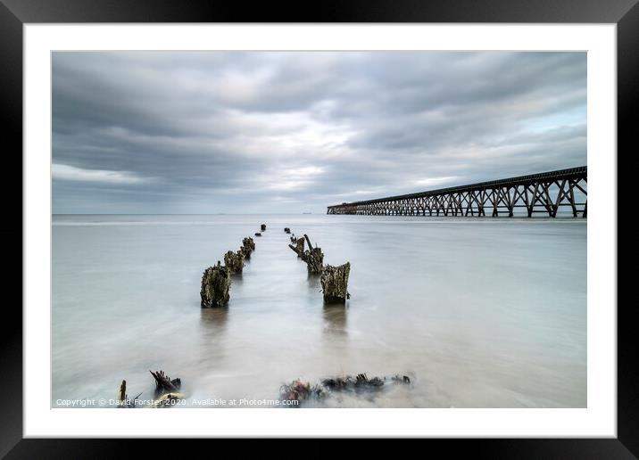 The Disused Steetley Pier, Hartlepool, County Durham, UK. Framed Mounted Print by David Forster