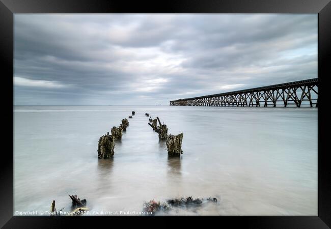 The Disused Steetley Pier, Hartlepool, County Durham, UK. Framed Print by David Forster