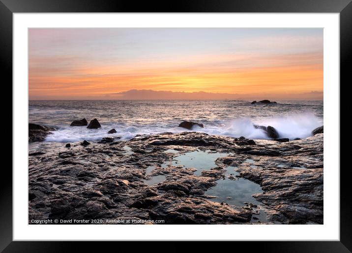 Dawn Light Over St Ives Bay, Cornwall, UK. Framed Mounted Print by David Forster