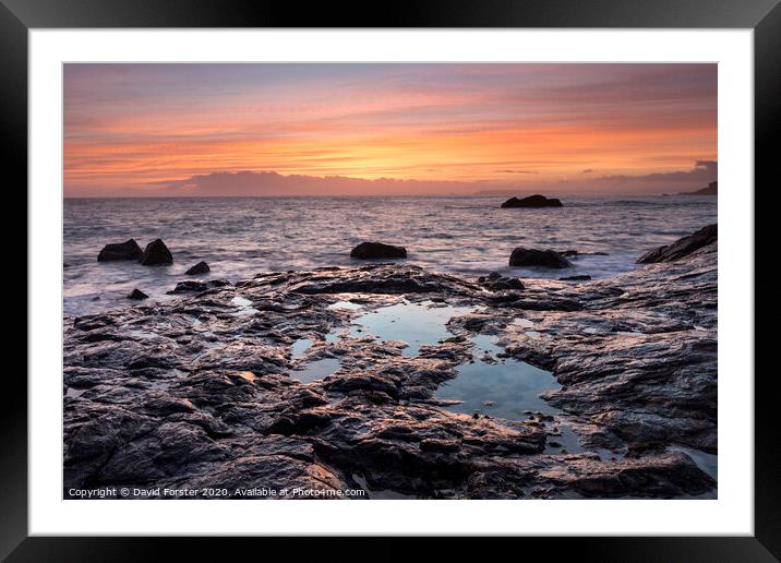 Dawn Light Over St Ives Bay, Cornwall, UK. Framed Mounted Print by David Forster