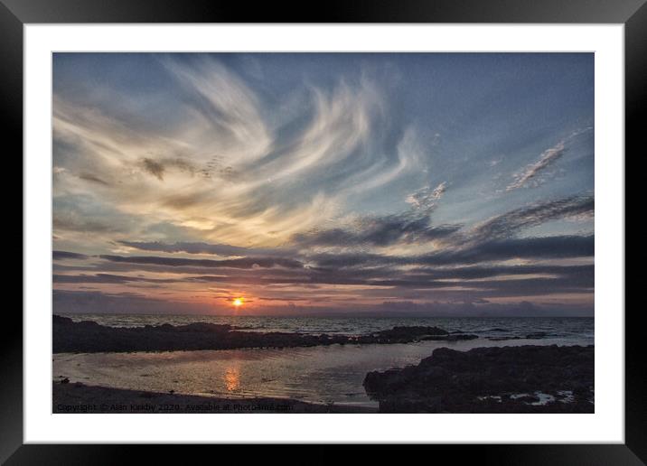 Sunset over the Firth of Clyde Framed Mounted Print by Alan Kirkby