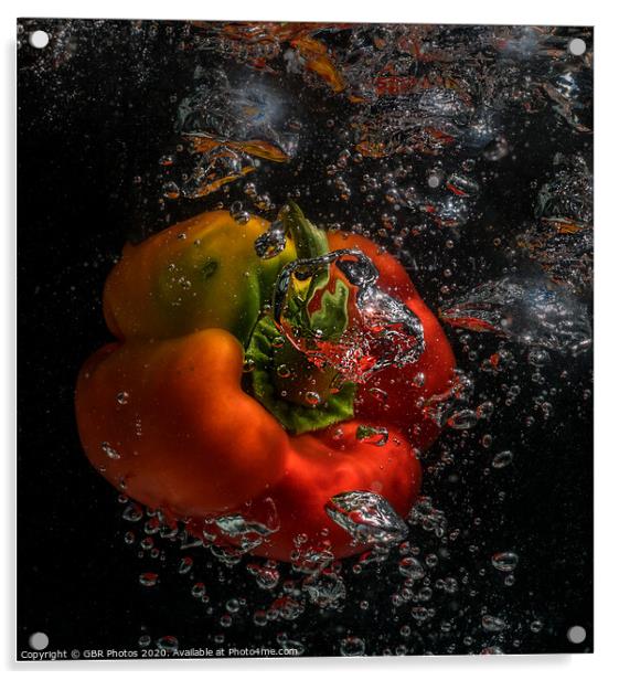 A Splash of Pepper Acrylic by GBR Photos
