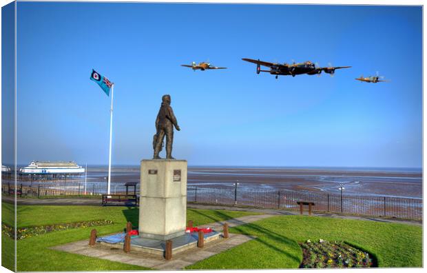 Memorial Flypast Canvas Print by David Stanforth