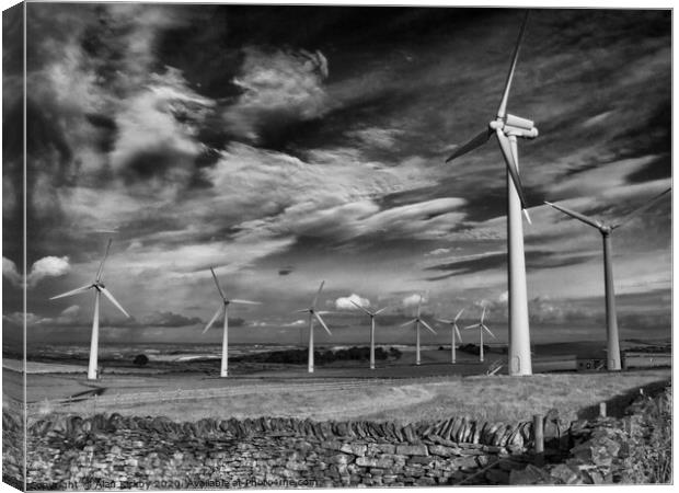 Royd Moor Wind Farm Canvas Print by Alan Kirkby