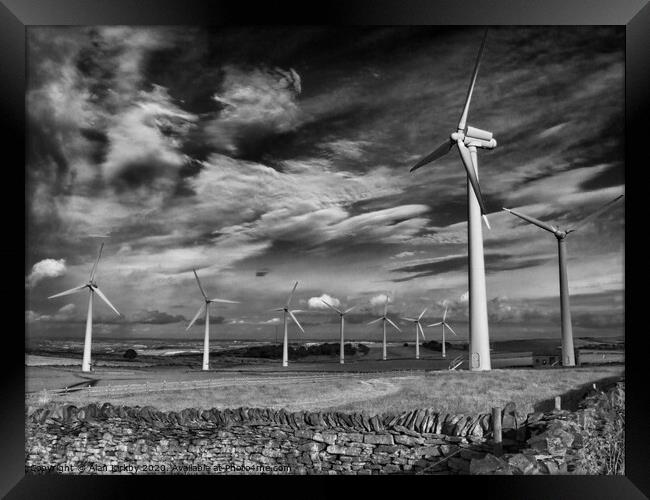 Royd Moor Wind Farm Framed Print by Alan Kirkby