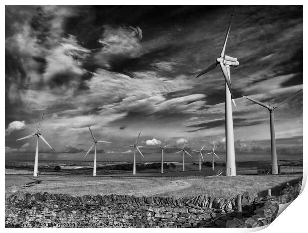 Royd Moor Wind Farm Print by Alan Kirkby