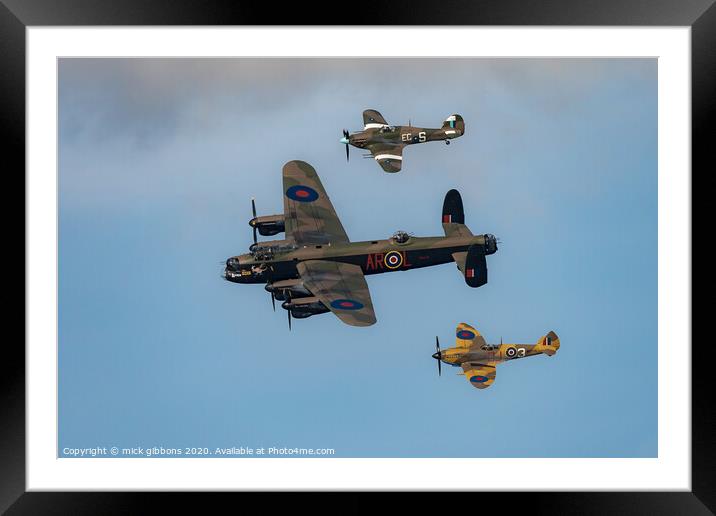 Battle Of Britain Memorial Flight  Framed Mounted Print by mick gibbons