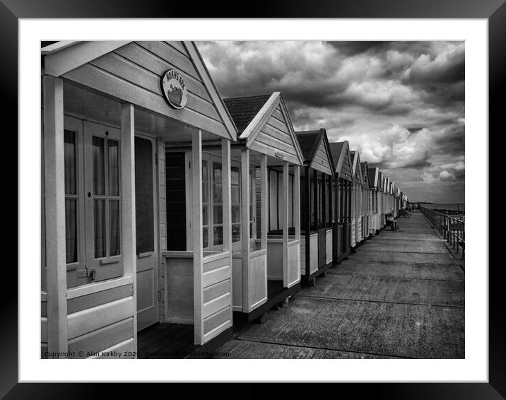 Beach Huts Framed Mounted Print by Alan Kirkby