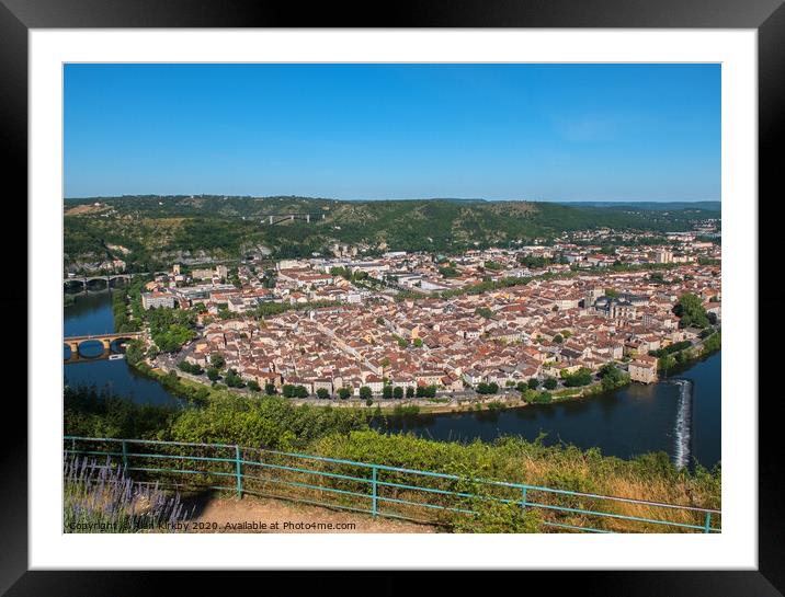 Cahors from the Mont St Cyr viewpoint Framed Mounted Print by Alan Kirkby