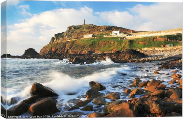 Cape Cornwall Canvas Print by Andrew Ray