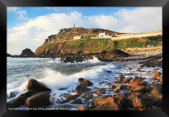 Cape Cornwall Framed Print by Andrew Ray