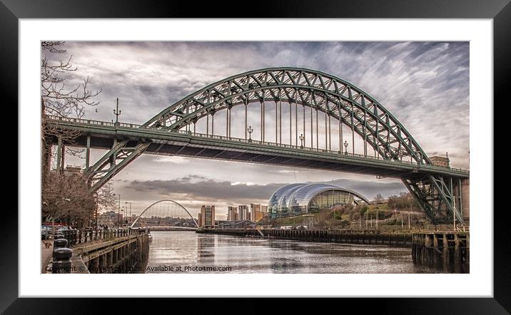 Tyne Bridges Framed Mounted Print by Alan Kirkby