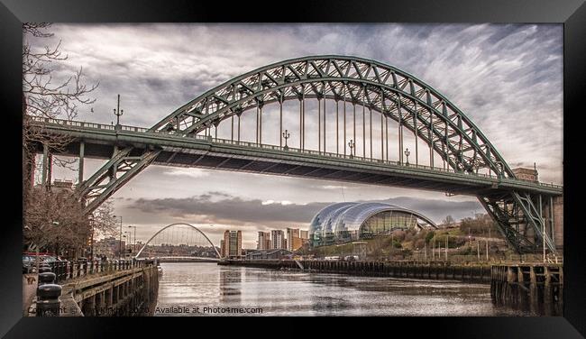 Tyne Bridges Framed Print by Alan Kirkby